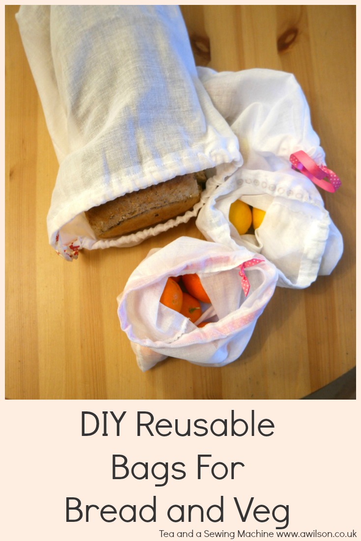 diy reusable bags for bread and veg