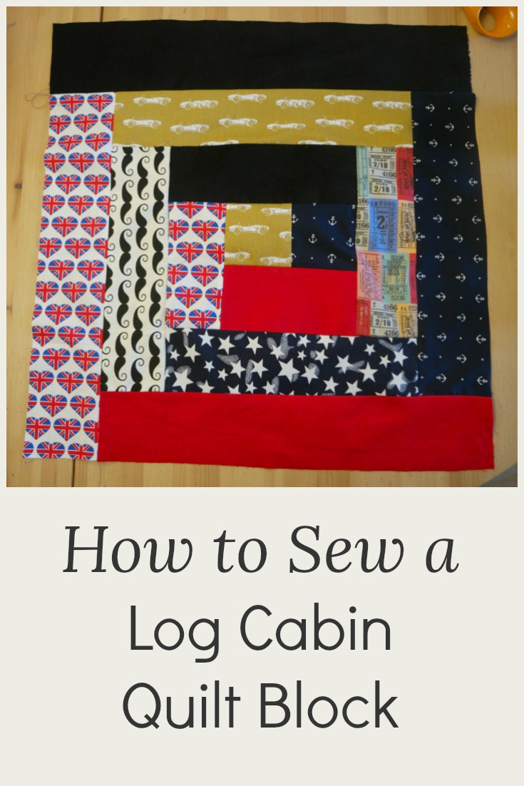 how to sew a log cabin quilt block 