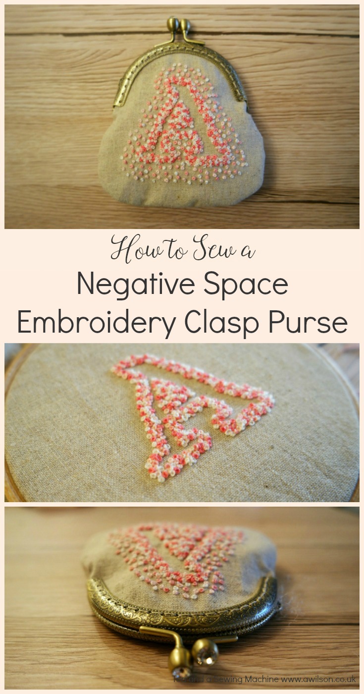 negative space embroidery clasp purse 