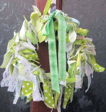spring rag wreath