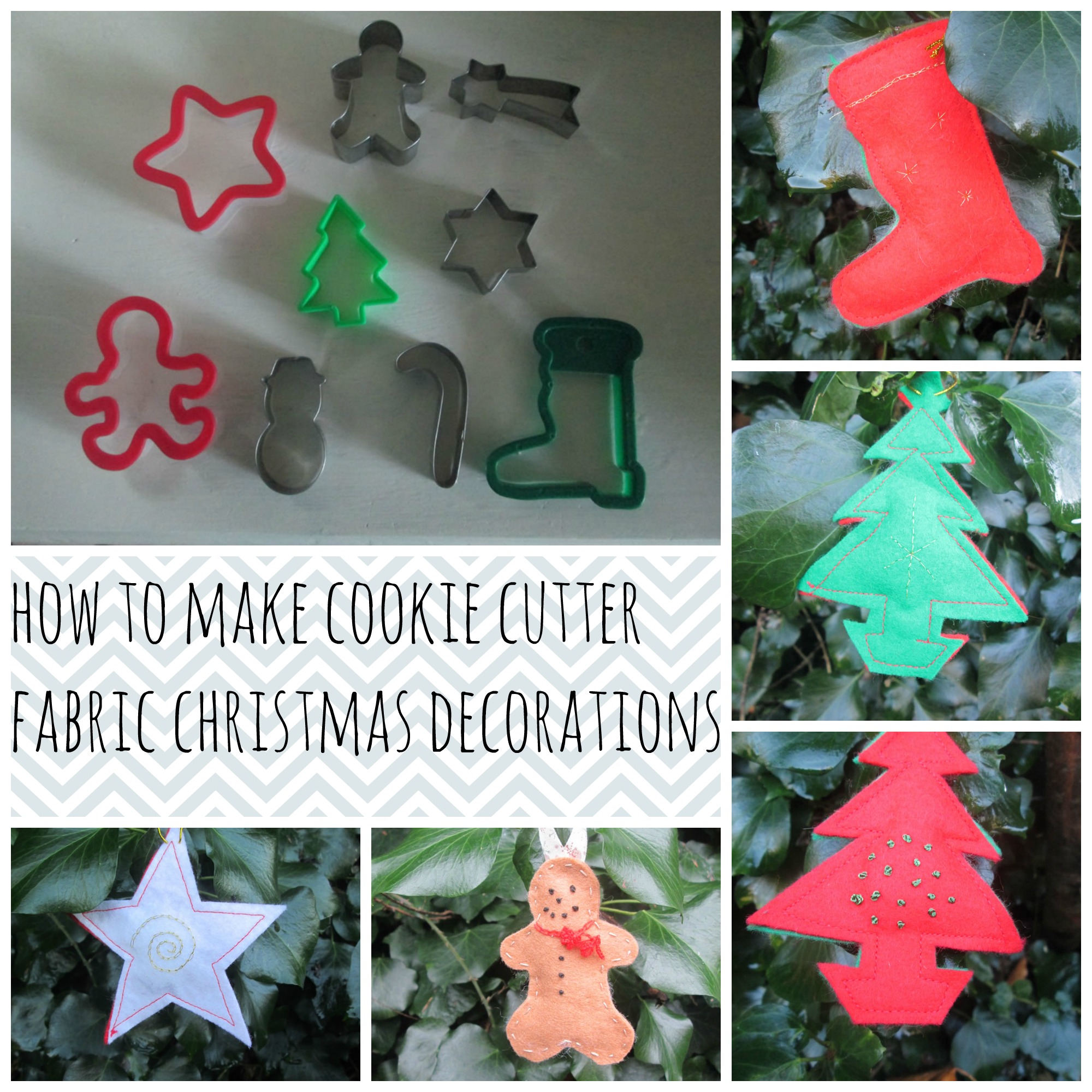 fabric Christmas decorations cookie cutter