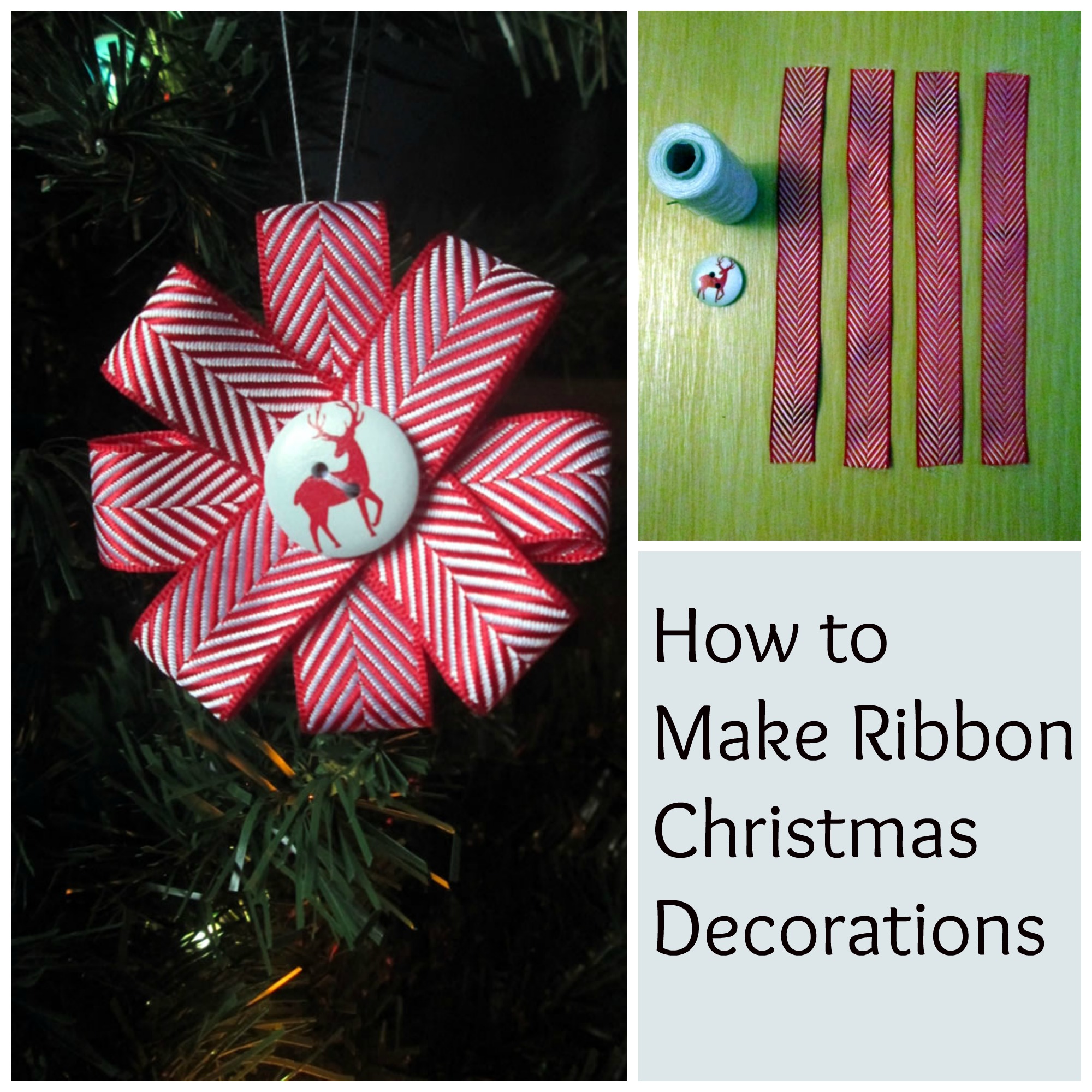 how to make ribbon christmas decorations