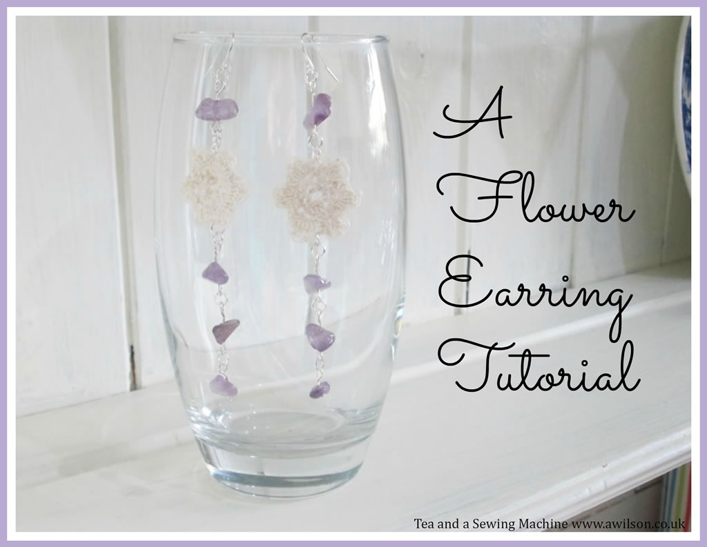 crocheted flower earrings