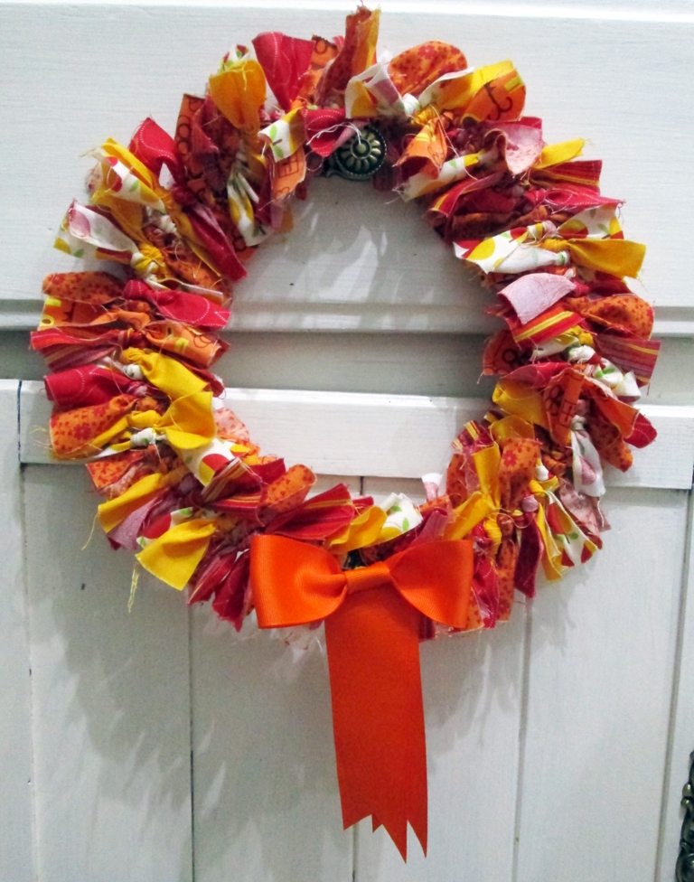 autumn tied wreath