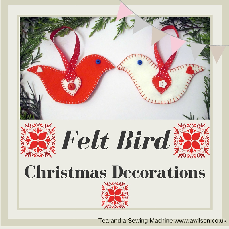 felt bird christmas decoration