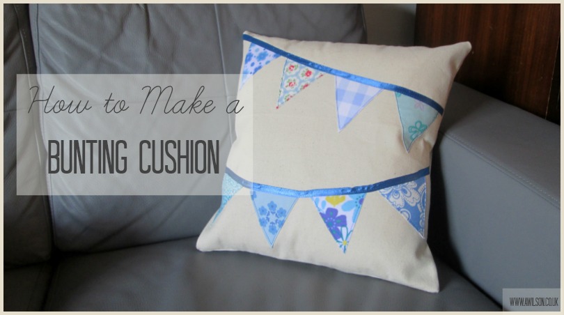 how to make a bunting cushion