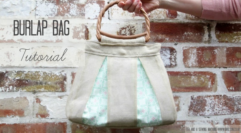 how to make a burlap bag tutorial