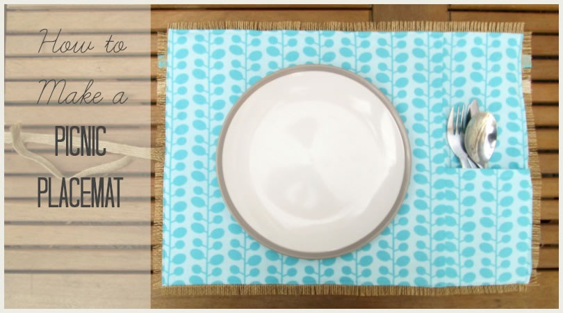 how to make a burlap picnic placemat