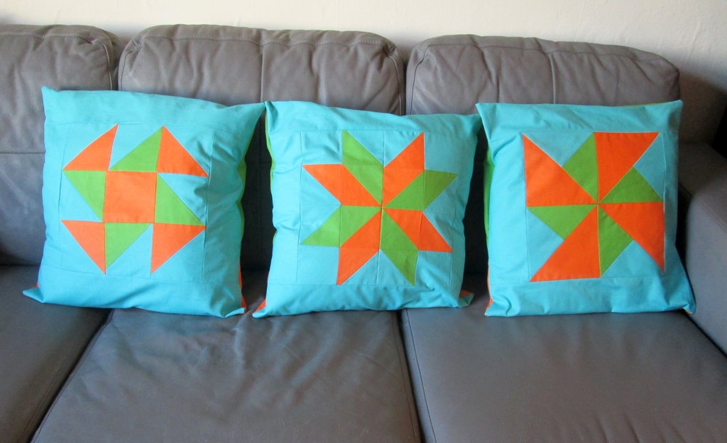 quilt block cushions tutorial