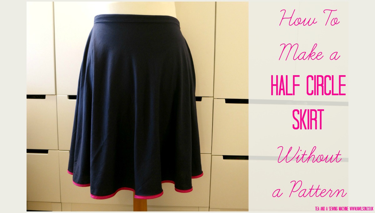 How to sew a simple half circle Skirt without a zipper - Beginner's Sewing  Tutorial