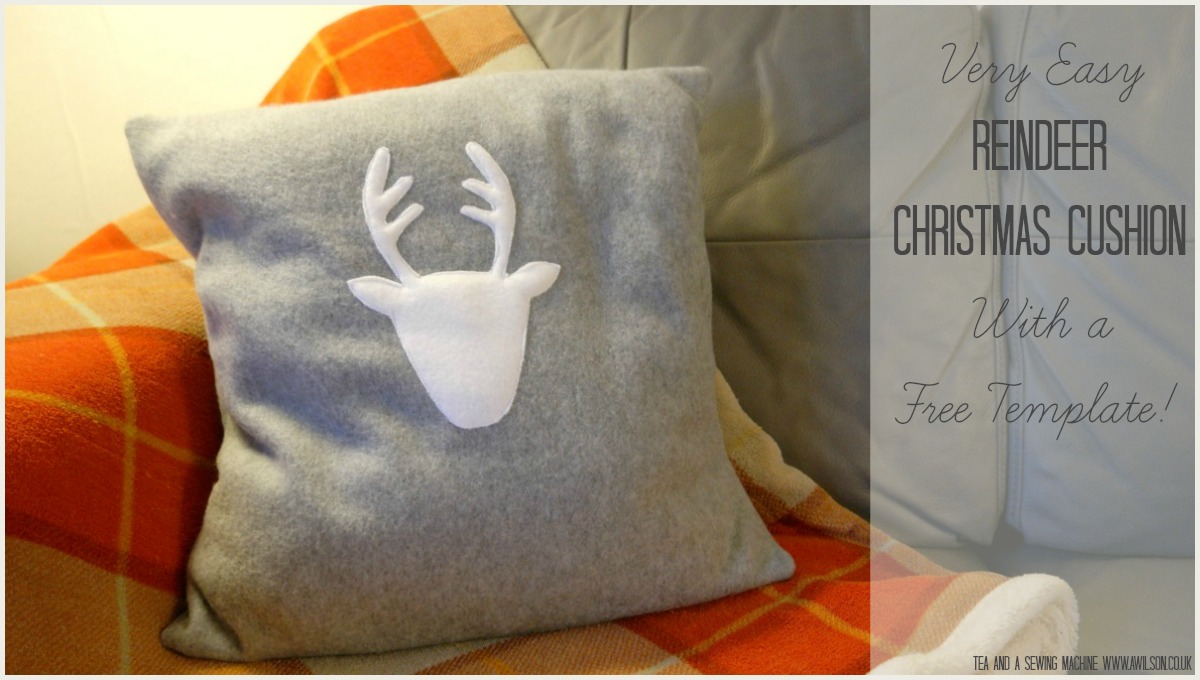 diy reindeer christmas cushion tutorial