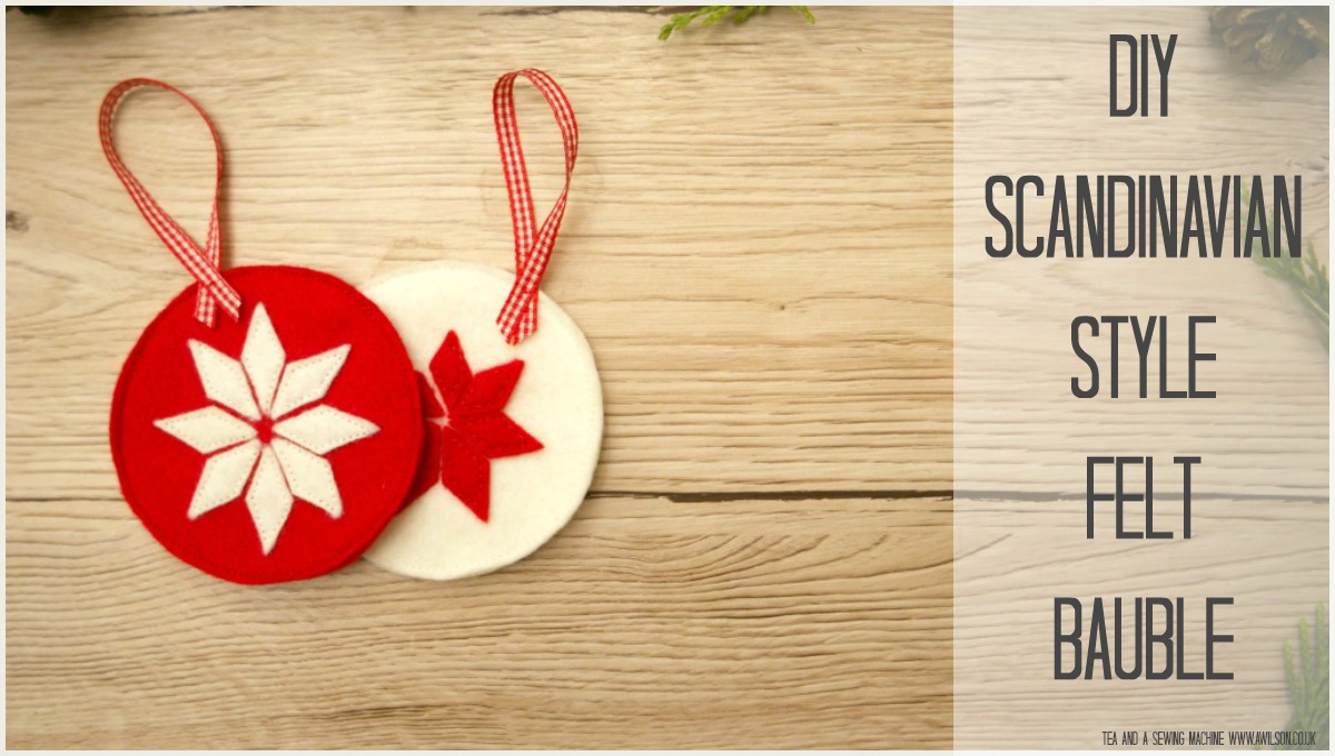 diy scandinavian style chrsitmas decoration felt bauble star