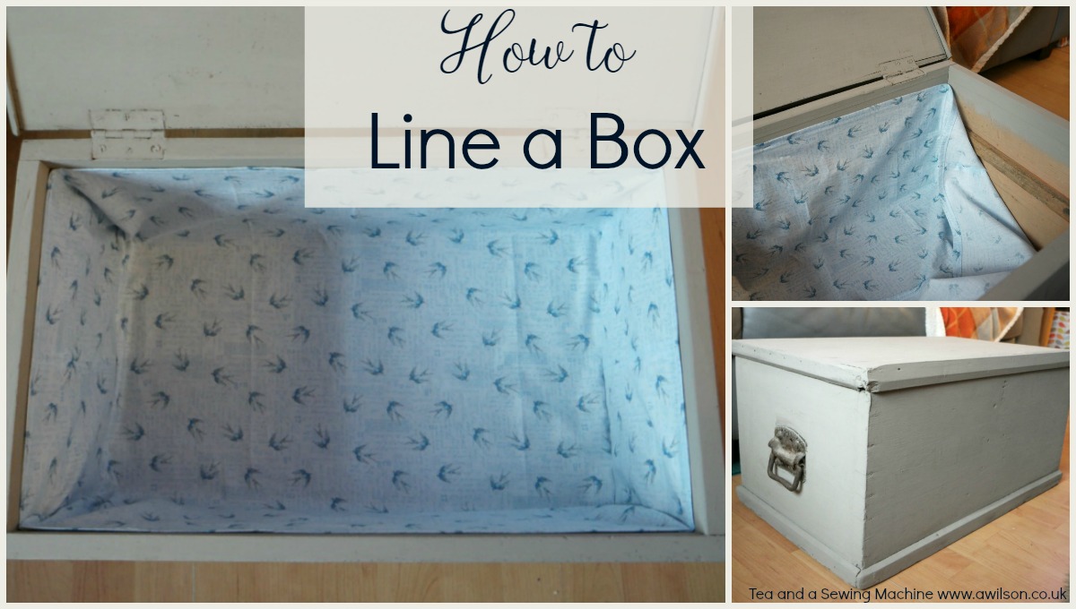 how to line a wooden box with fabric