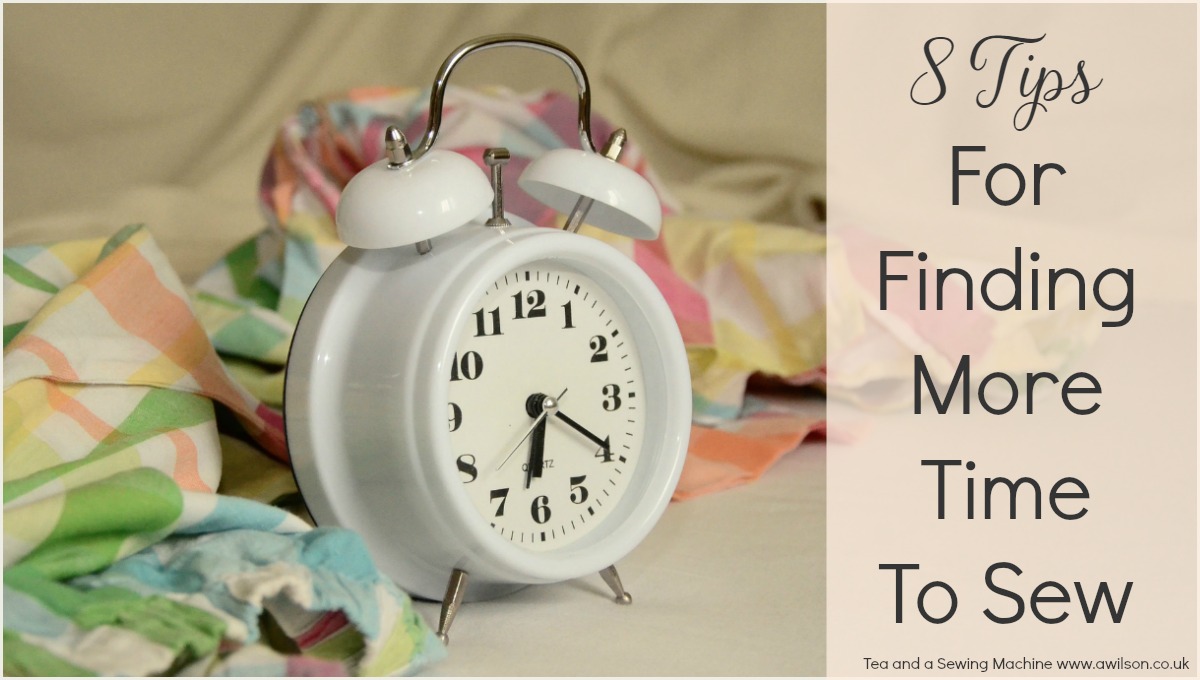 how to find more time to sew