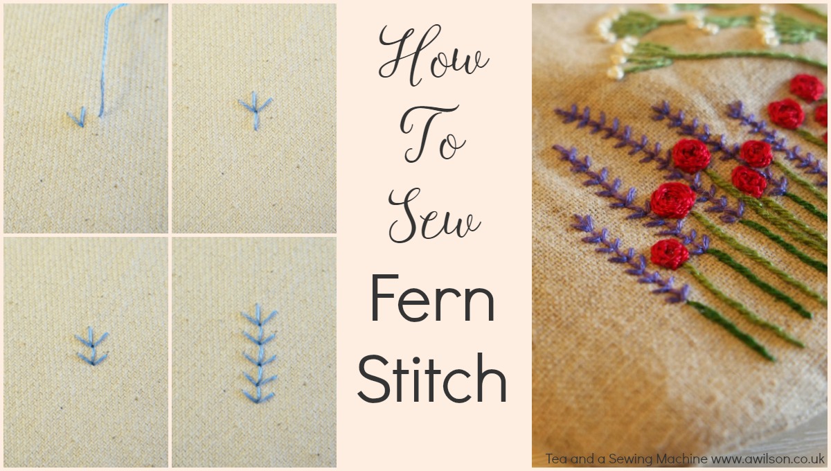 how to sew fern stitch hand embroidery