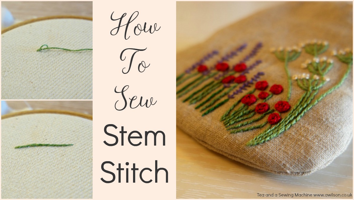 how to sew stem stitch hand embroidery
