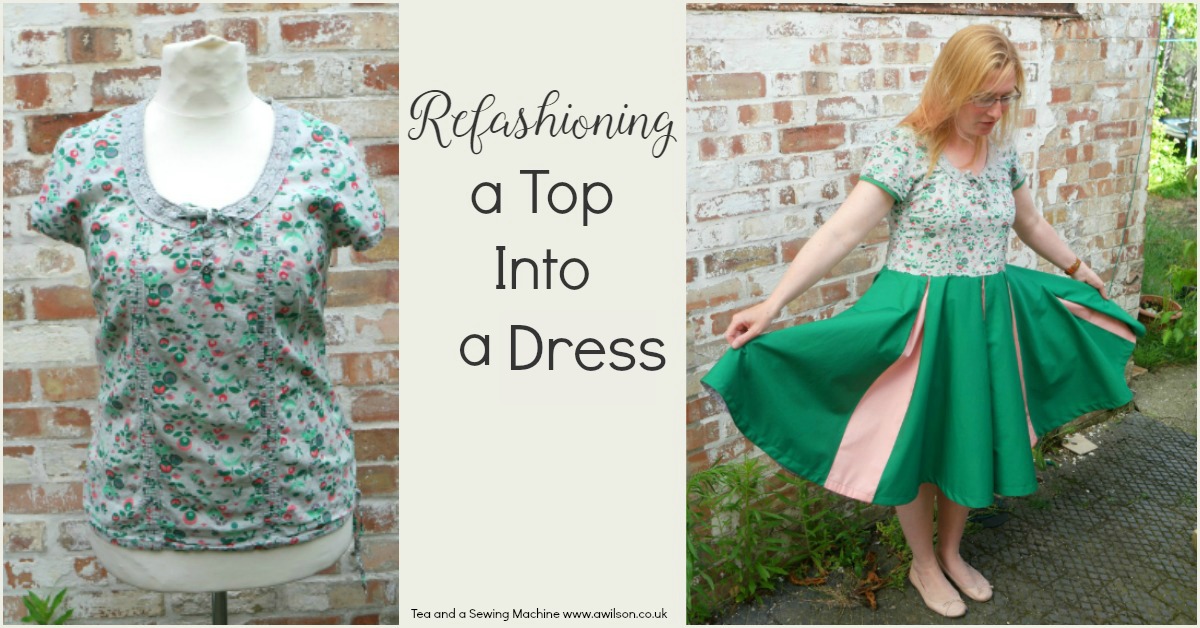 how to refashion a top into a dress
