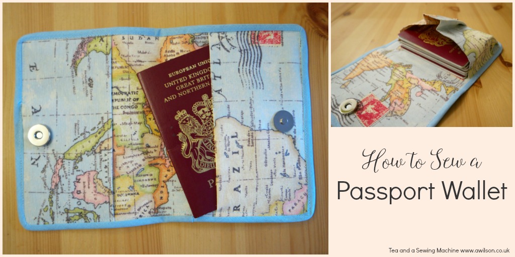 how to sew a passport wallet holder