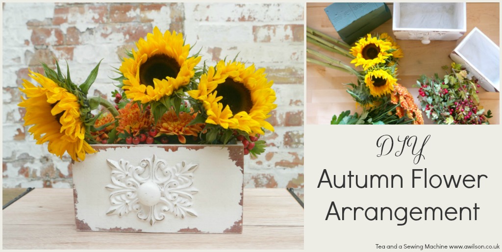 easy diy autumn flower arrangement