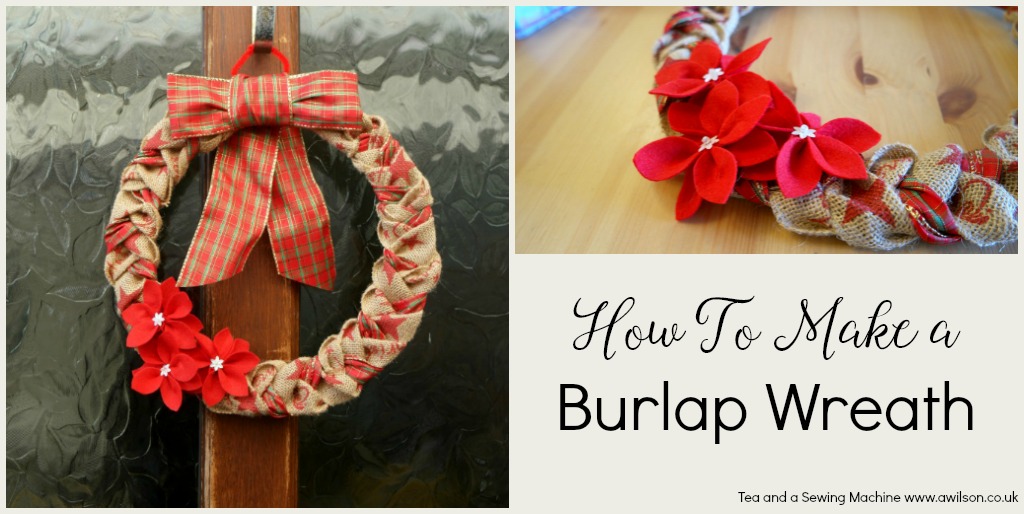 how to make a burlap christmas wreath
