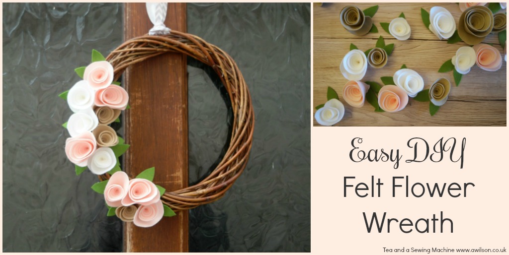 easy diy felt flower wreath