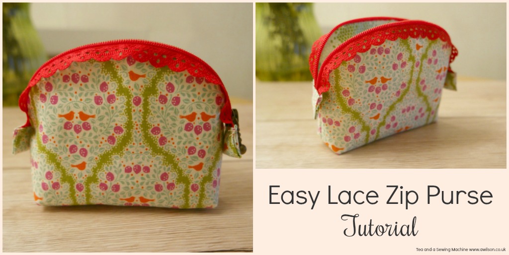 easy lace zip purse tutorial