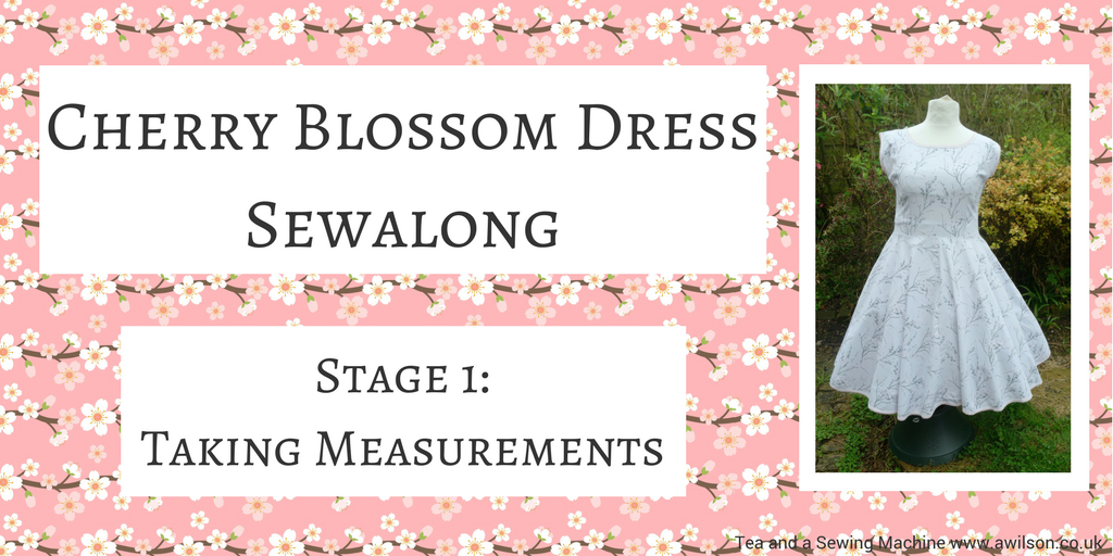 Cherry Blossom Dress Sewalong taking measurements