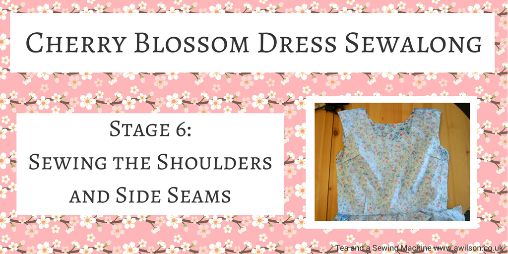 cherry blossom dress sewalong sewing the shoulders and side seams