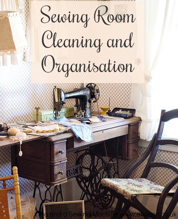 sewing room cleaning and organising