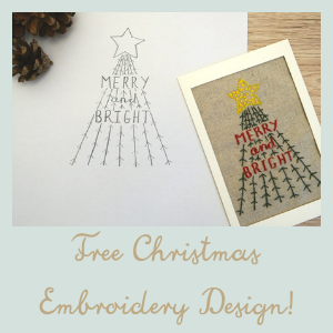 christmas embroidery project