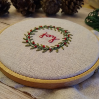 christmas embroidery hoop