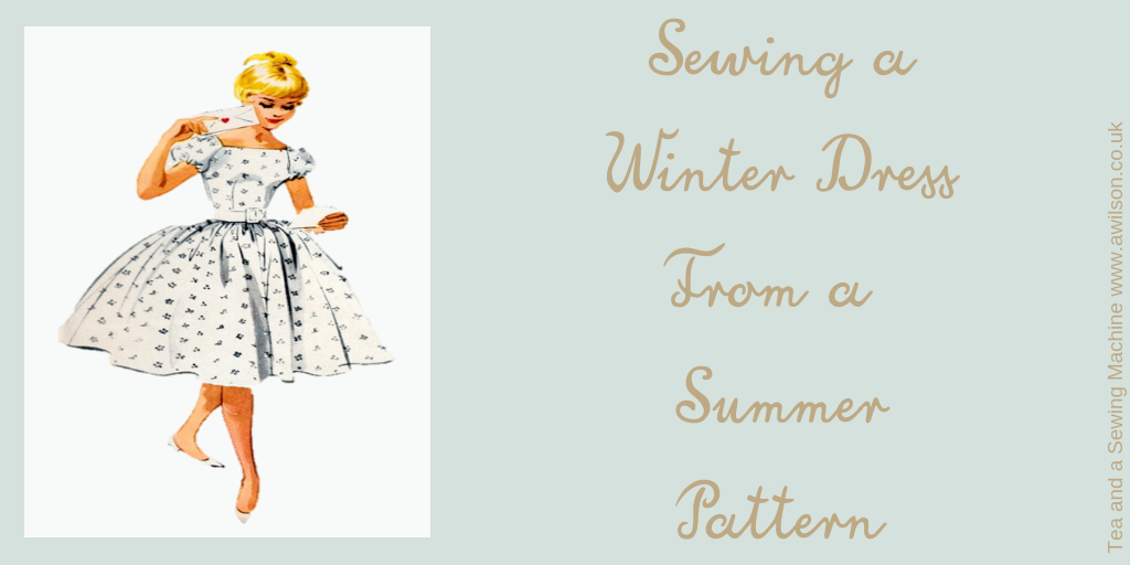 tips for sewing a winter dress from a summer pattern