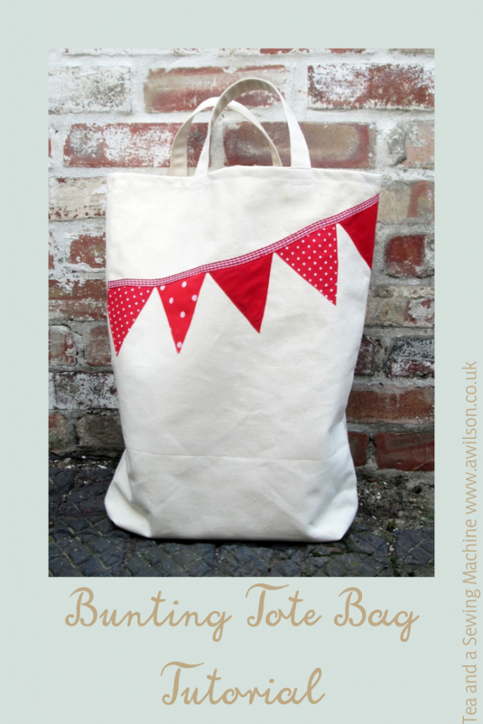 bunting tote bag tutorial