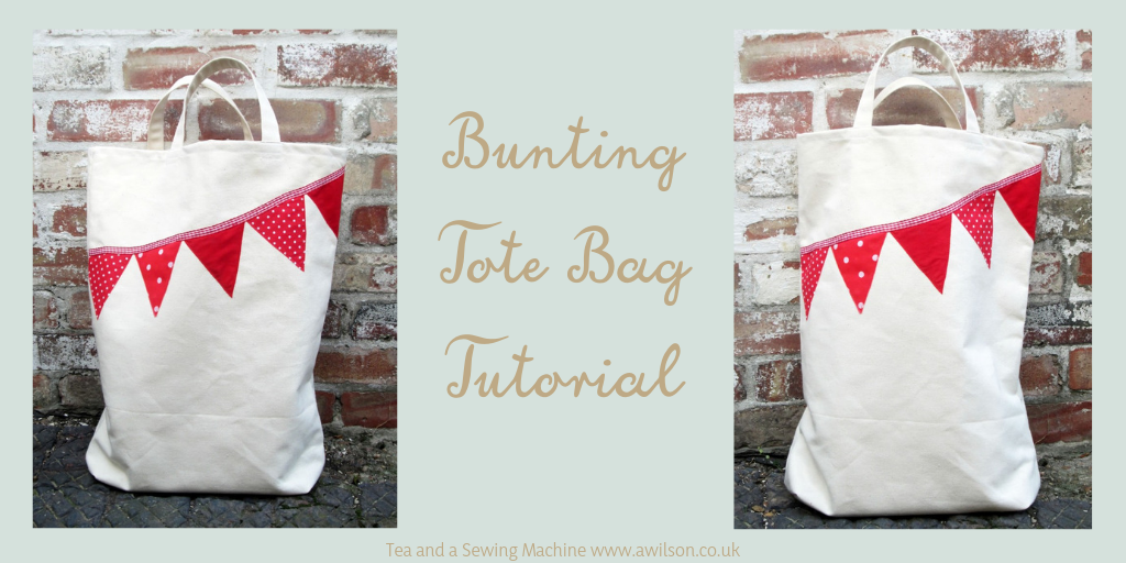 bunting tote bag tutorial