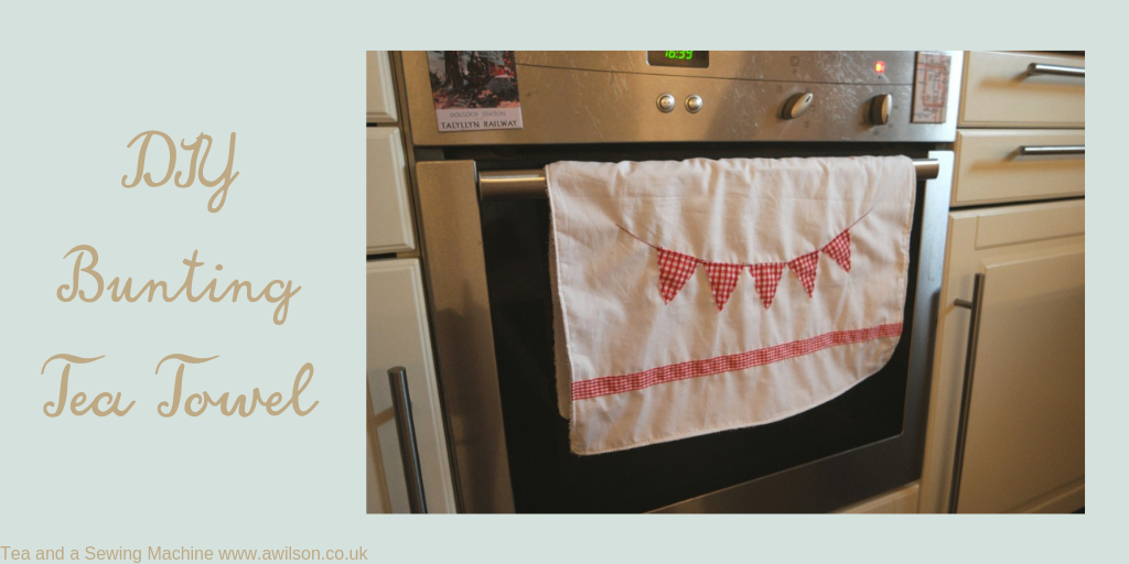 DIY bunting tea towel