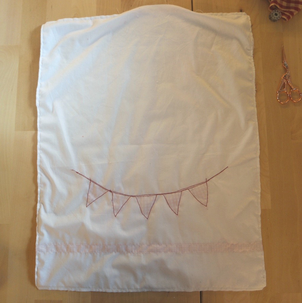 diy bunting tea towel 