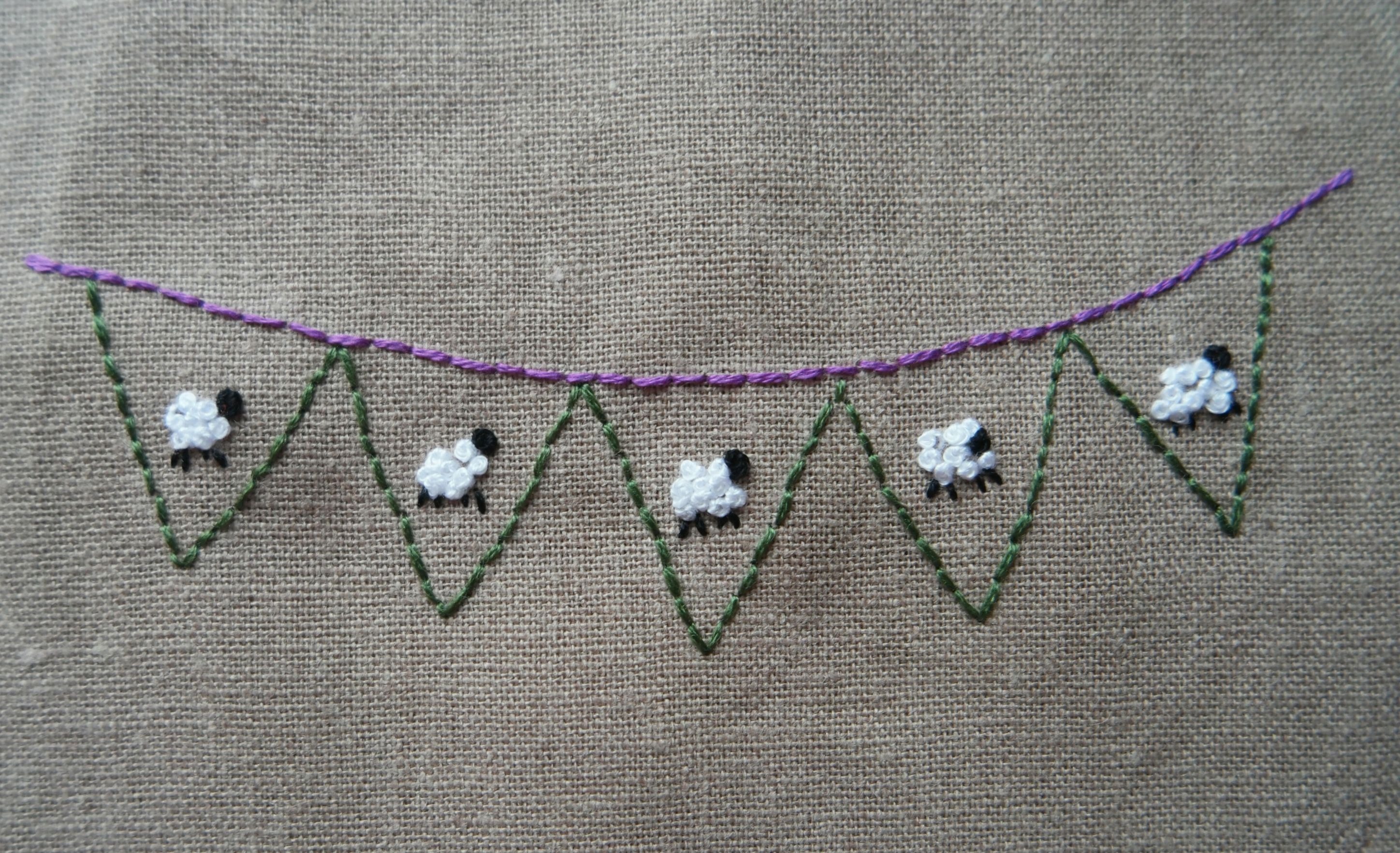 ideas for bunting embroidery