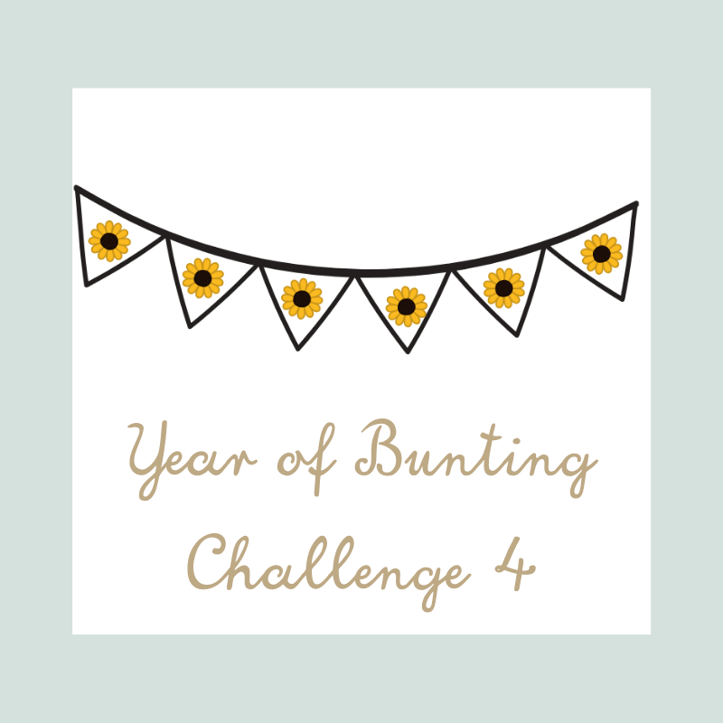 Year of Bunting Challenge 4 bunting with flowers