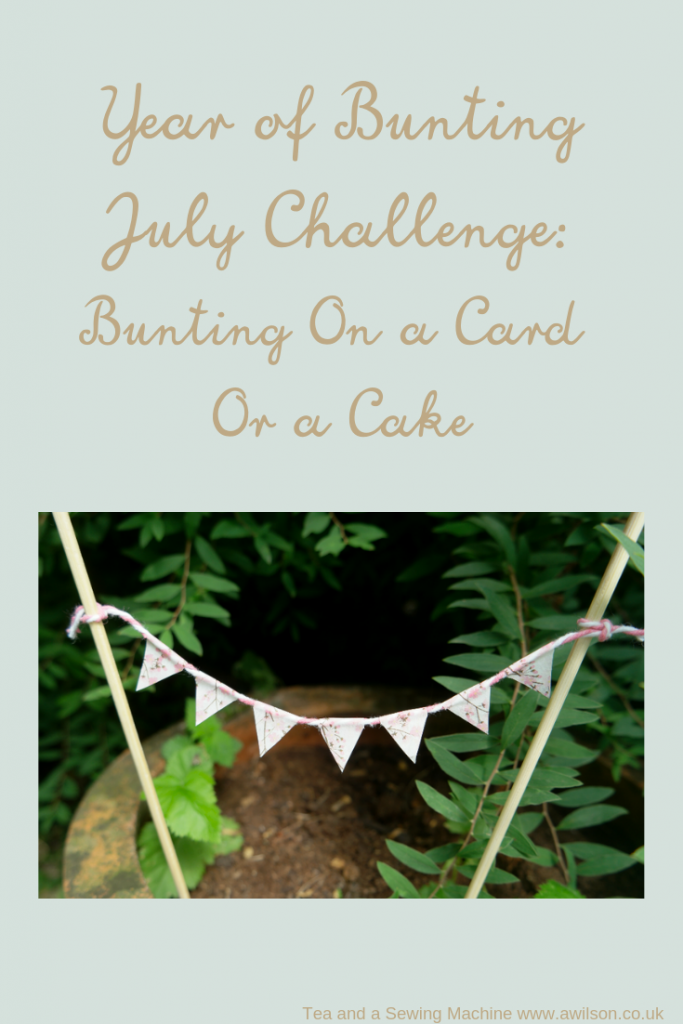 bunting on a card or a cake