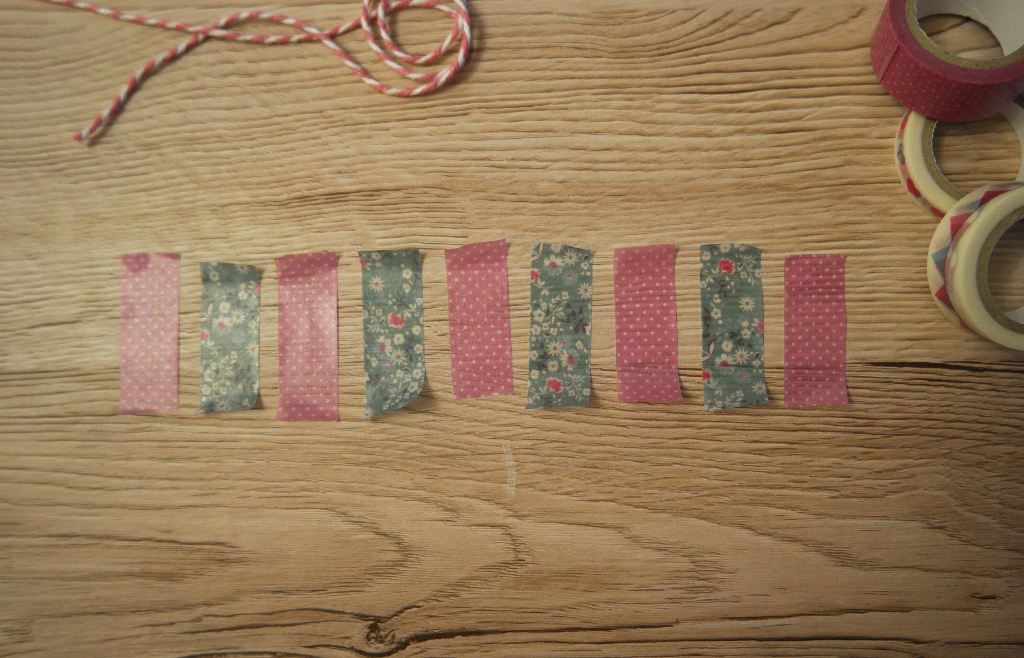 how to make washi tape bunting