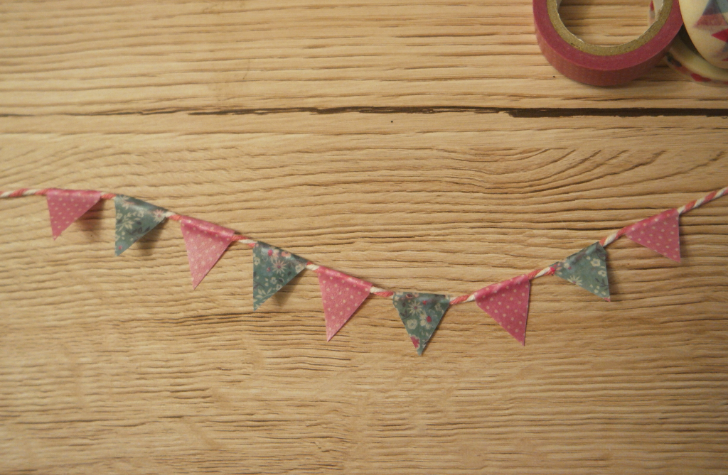 how to make washi tape bunting