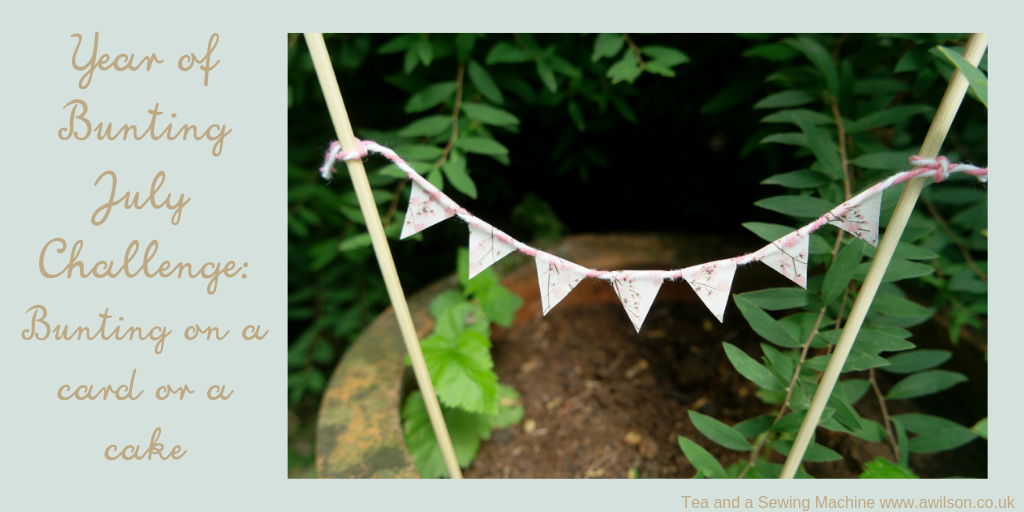 year of bunting july challenge bunting for a card or a cake