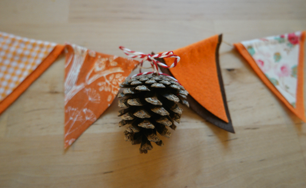 october nature themed bunting