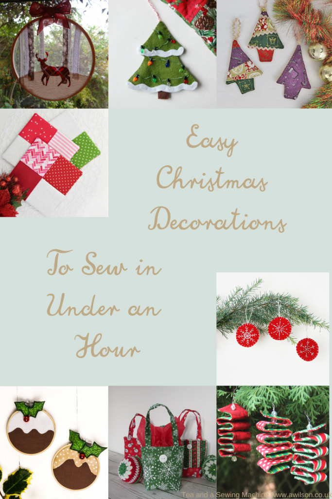 quick and easy christmas decorations to sew in under an hour