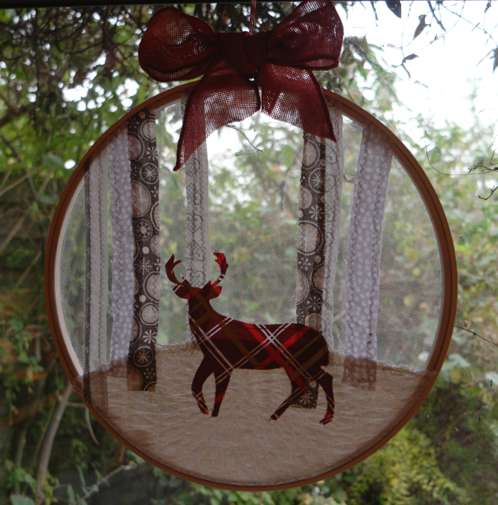 DIY Mini Christmas Embroidery Hoops - Tea and a Sewing Machine