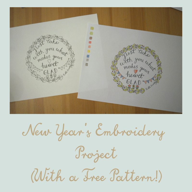 new years embroidery project