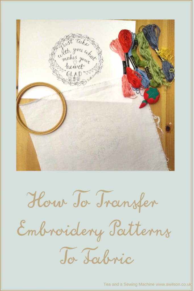 how to transfer embroidery patterns to fabric