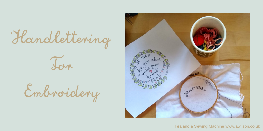 handlettering for embroidery