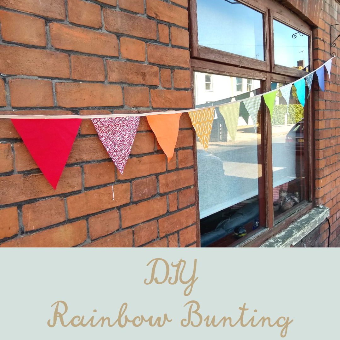 diy rainbow bunting