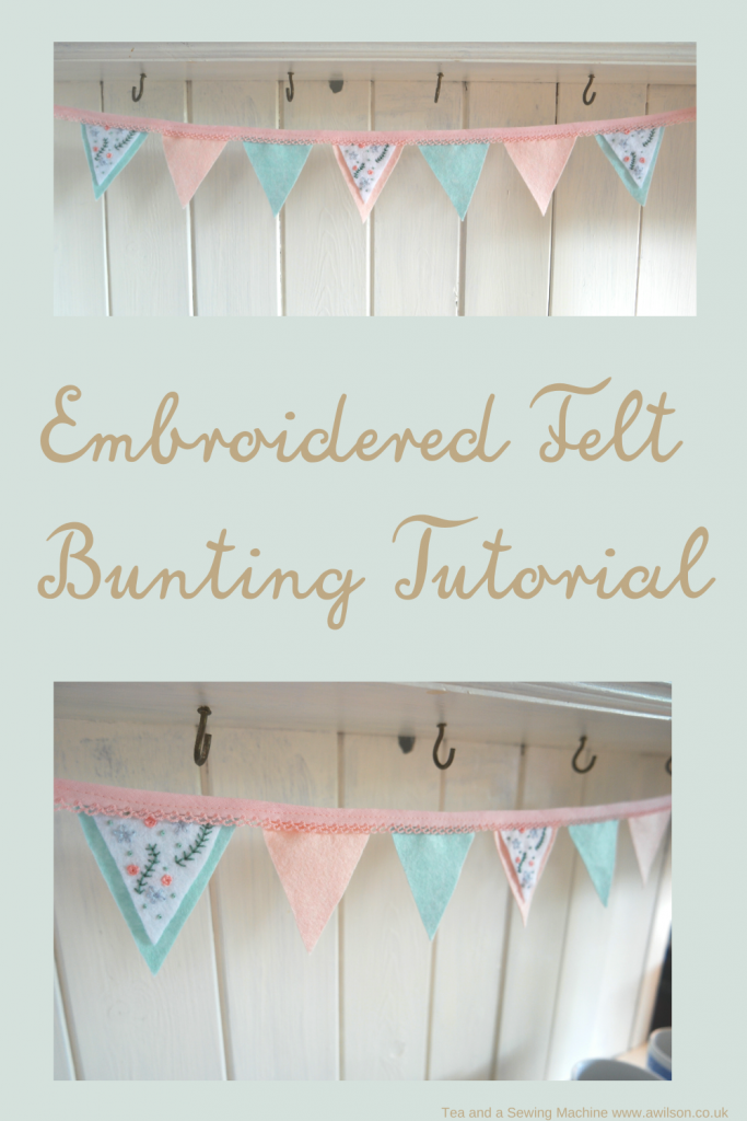 embroidered felt bunting tutorial